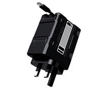 2 in 1 Charger 120w, 2025 New Scalable Retractable 120w Fast Charger Module, All in 1 Foldable Charging Adapter Wall Plug for Phone, Tablet, Laptops (black)