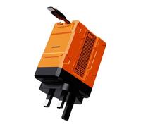 2 in 1 Charger 120w, Scalable Retractable 120w Fast Charger Module, Fast Charger Module, Multi Charger Adapter Wall Plug, All in 1 Foldable Charging Adapter Wall Plug for Phone, Tablet (Orange)