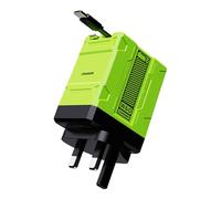 2 in 1 Charger 120w, Scalable Retractable 120w Fast Charger Module, Fast Charger Module, Multi Charger Adapter Wall Plug, All in 1 Foldable Charging Adapter Wall Plug for Phone, Tablet (Green)