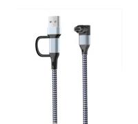 2-in-1 Charger Cable Compatible for Garmin Fenix 8 E 7 7X 7S 6, Approach S10 S12 S40 S42 S60, 3.3Ft Cable for Forerunner 970 965 955 570 265 255 245, Vivoactive 5, 4, 4S, 3 Smartwatch, Silver