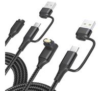 2 in 1 Charger Cable for Garmin Watch 3.3FT 2-Pack, USB Charging Power Cord with Type-C for Fenix 8 E 7 7X 7S 6,Forerunner 965 265 255 245 165 55,Vivoactive 5 4,Instinct,Venu 3 3S,Epix,Vivomove,Tactix