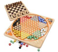 2 In 1 Checkers & Flight Chess Combo Wooden Family Game Children Educational Toy Die For Card Making Words