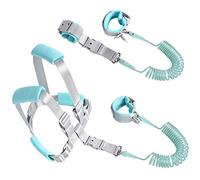 2-in-1 Child Safety Harness, Adjustable Anti-Lost Wrist Strap with Secure Lock, 2m Walking Reins for Toddlers 1+ Years - Light Green