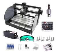 【2-in-1】 CNC Router Machine, GHWMYD Upgraded Engraving Machine, 3w Module, Mini Offline Control, 20 pcs CNC Router Bits, 3018 Pro-M GRBL Engraver, PCB PVC Wood DIY Engrave Milling Machine