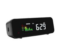 2 in 1 CO2 & Temperature Monitor Indoor, Carbon Dioxide Meter with NDIR Sensor/Colored Alarm/Chart Trend Display / 0~5000ppm Measurement, Portable Air Quality Tester