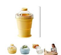 2-in-1 Collapsible Silicone Ice Ball Maker Cup, New Portable Foldable Ice Hockey Cup with Straw & Lid, Easy Demolding, Leak-Proof Reusable Coffee Cups for Coffee, Juice, Home, Gym, Outdoor (B#)