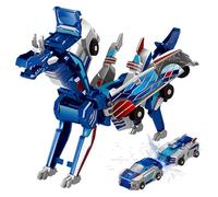 2-in-1 Collision Transforming Dinosaur Car Multi-Jointed Articulation Automatic Magnetic Collision Car Christmas Birthday Gifts for Kids