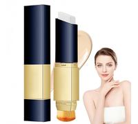 2 in 1 Color Changing Foundation Stick,Full Coverage Concealer Stick&Foundation Stick with Brush,Cream Sti/ck Korean Color-Changing Foundation,Full to Medium Coverage Base Makeup,Waterproof(Ivory)