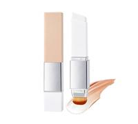 2 In 1 Color Changing Foundation Stick With Detachable Brush, Cover Cream Stick White Korean Foundation Stick, Korean Makeup Colour Changing Concealers for All Skin Types (Deep Skin)
