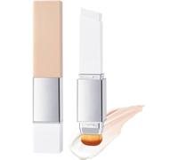 2 In 1 Color Changing Foundation Stick With Detachable Brush, Cover Cream Stick White Korean Foundation Stick, Colour Changing Foundations Full To Medium Coverage Base Makeup (Ivory)