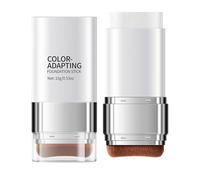 2-in-1 Colour-Changing Foundation Stick - Creamy Formula with Built-In Brush for Full Coverage, Hydrating Dewy Glow & Natural Finish in Shade 01 Ivory White, 15g Lightweight Long-Lasting