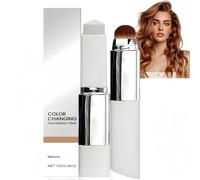 2-in-1 Colour Changing Foundation Stick,Full Coverage Foundation & Skin Tint,Waterproof & Lightweight Face Founda/tion,Hydrating Colour Changing Foun/dation Stick for All Skin Types (Nat/ural)