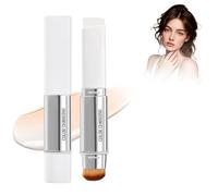 2-in-1 Colour Changing Foundation Stick, Lightweight Long-Lasting Concealer Stick with Full Coverage, White Foundation with Brush for Natural Flawless Makeup Look 02# Ivory 15 g