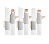 2 In 1 Colour Changing Foundation Stick, White Foundation Stick, Waterproof Concealer, Includes Korean Detachable Brush for Women'S Daily Use Outdoor Travel Beauty (1set)