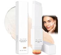 2 in 1 Colour Changing Foundation Stick with Detachable Brush, Full Coverage White Concealer & Foundation Stick, Easy-to-Apply Moisturizing Base Makeup for Daily Use - Natural