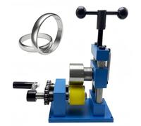 2-in-1 Combination Rolling Mill for Jewelry Making, Manual Rolling Mill with 2 Roller Wheels, Heavy Duty Tool for Spoon Rings and Metal Crafting