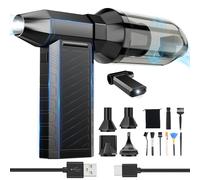 2-in-1 Compressed Air Duster, Preciva Electric Air Duster 180000RPM Cordless Vacuum Cleaner 3 Gear, Super Power, Long Battery Life, Rechargeable Air Blower for PC, Car, Keyboard, Home,Outdoors