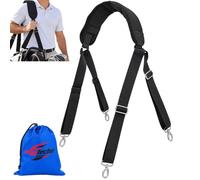 2-in-1 Convertible Golf Bag Strap, Padded 4-Hook Replacement for Golf Bags | Balanced Weight, Tangle-Free Swivel Hooks, 4 Adjustable Buckles, Durable Nylon, Fits Luggage & Duffels