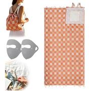 2-in-1 Convertible Towel & Backpack, Beach Towel Backpack, with Inner Zip Pocket & Sand-Repelling Fabric - Oversized Microfiber Wearable Beach Bag, Absorbent for Camping Yoga & Travel (D#)