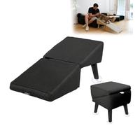 2-in-1 Convertible Wooden Home Step Stool Dog Ramp Stairs With Anti-slip Panels And Suction Cups., Dog Ramp Ottoman, Folding Non Slip Split Ottoman Doggie Ramp, For Elderly And Injured Dogs