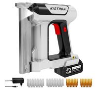 2 in 1 Cordless Brad Nailer/Stapler with 4.0Ah Bttery, 800W Recoilless Electric Nail Gun with 2000 Nails and 2000 Staples, for Home Improvement Woodworking