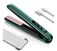 2 in 1 Cordless Hair Straightener & Curler, Wireless Mini Flat Iron for Women, USB Rechargeable Travel Hair Straighteners with 5000mAh Battery, Ceramic Coating for On-the-Go Styling