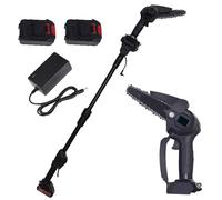 2-in-1 Cordless Pole Saw & Mini Chainsaw, 6-inch Brushless Chain Saw with 2x1.5Ah Battery 5.9ft MAX Length Pole Saw for Wood Cutting Garden
