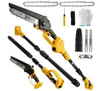 2-in-1 Cordless Pole Saw & Mini Chainsaw Compatible with Dewalt 20V Battery, 8-inch Brushless Electric Chainsaw with 6.5Ft Extension Pole, Auto Oiler, for Wood Cutting Trimming Branch (No Battery)