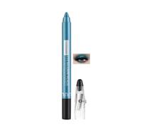 2-in-1 Creamy Blue Eyeshadow & Eyeliner Stick, Waterproof, Smudge-Proof Shimmer Eye Pencil in Long-Lasting, Non-Smudge Glitter Makeup with Built-in Sharpener (11 LAKE BLUE)