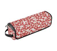 2-in-1 Curling Iron Travel Case Waterproof Flat Curling Irong Travel Organizer and Heat Resistant Mat for Curling Iron Straightener Flat Hair Dryer, Artistic Ditsy Floral