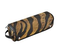 2-in-1 Curling Iron Travel Case with Heat Resistant Mat Heating Tools Travel Bag Organizer for Flat Irons, Straighteners, Curling Irons, Gold Tigers Skin Texture Travel Essentials for Women