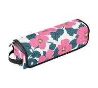 2-in-1 Curling Iron Travel Case with Heat Resistant Mat Portable Travel Carrying Case for Flat Irons, Straighteners, Curling Irons-Dominican Republic Bayahibe Rose Summer Flowers