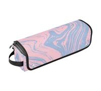 2-in-1 Curling Iron Travel Case with Heat Resistant Mat Waterproof Flat Curling Irong Travel Organizer for Straigheners, Curling Iron, Hair Dryer, Marble Wave Powder Blue Hair Accessories, marble wave