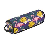 2-in-1 Curling Iron Travel Case with Heat Resistant Pad Double-Layer Travel Carrying Case for Curling Iron Straightener Flat Hair Dryer Pink Flamingo Tropical Pattern Portable Essentials