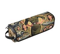 2-in-1 Curling Iron Travel Case with Iron Mat Large Capacity Hair Tool Organizer for Straigheners Curling Hair Dryer Military Piloting Pinup Girl Design Portable Organizer