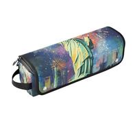 2-in-1 Curling Iron Travel Case with Removable Heat Resistant Mat Heating Tools Travel Bag Organizer for Flat Irons, Straighteners, Curling Irons, Statue of Liberty