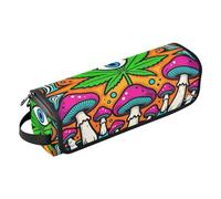 2-in-1 Curling Iron Travel Case with Removable Heat Resistant Mat Magic Mushroom Evil Eye Portable Hair Styling Tool Organizer for Flat Iron Hot Tools and Haircare Accessories Travel Bag for