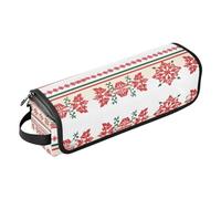 2-in-1 Curling Iron Travel Case with Removable Heat Resistant Mat Waterproof Curling Iron Travel Case for Hot Tools Curling Iron Flat Irons Hair Volumizer Styler, Country Style Flower Red and