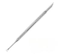2-In-1 Cuticle Pusher Tool,Nail Etching Tool,Dual Ended Gel Nail Polish Remover Tool,Stainless Steel Nail Scraper,Loop & Beveled Head,Cuticle Sticks,Manicure Tools,for Cuticle Trimmer Pedicure