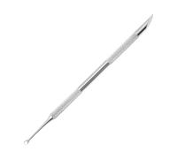 2-In-1 Cuticle Pusher Tool,Nail Etching Tool,Dual Ended Gel Nail Polish Remover Tool,Stainless Steel Nail Scraper,Loop & Beveled Head,Cuticle Sticks,Manicure Tools,for Cuticle Trimmer Pedicure