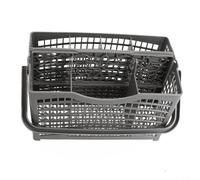 2 In 1 Cutlery Basket Compatible With for Bosch, for Siemens, for Electrolux, for Bauknecht, for Ignis, for Constructa Dishwashers, Grey Plastic Silverware Holder Replacement Part
