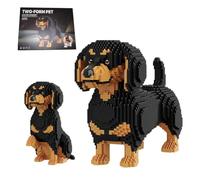 2 IN 1 Dachshund Dog Building Set for Adults, 2354PCS Pet Puppy Mini Micro Building Blocks Toy, Cute Puppy Animal Figure Model Kit, Home Desk Decor, Birthday Gifts for Teens Boys Girls