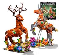 2 in 1 Deer&Unicorn Animals Building Decorations Set,Animal Blocks Flowering shrubsToys Sets for Boys,Age 6+ Year Old
