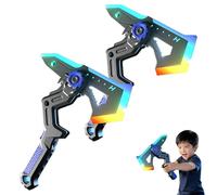 2-in-1 Deformable Mechanical Sword Axe, Combinable Battle Axes Light Blades, Rechargeable Fake AxeToy with 7Color Change LED Light (A-2pcs)