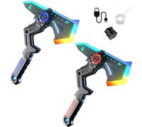 2-in-1 Deformable Mechanical Sword Axe, Interstellar Spark Battle Blade with LED Light-up Blades & Spray Mist Sound Effects, Transformable Light Up Axe Sword Toy Creative Cosplay Prop for Boys (2pcs)
