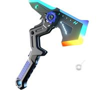 2-in-1 Deformable Mechanical Sword Axe, Interstellar Spark Battle Blade with LED Light-up Blades & Spray Mist Sound Effects, Transformable Light Up Axe Sword Toy Creative Cosplay Prop for Boys (Blue)