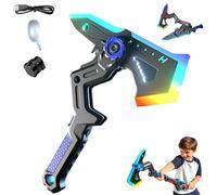 2-in-1 Deformable Mechanical Sword Axe,with 7Color Change LED Light-up Blades & Spray Mist Sound Effects,Transformable Light Up Axe Sword Toy Creative Cosplay Prop for Boys (A)