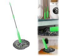 2 in 1 Dehydrated Mop, Self-Wringing Twist Mops for Floor Cleaning,Twist Mop, Self Wringing Mop,360 Degree Spin Round Wall Cleaning Mop, Quick-Drying Microfiber Floor Mop (1pcs)