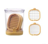2-in-1 Detachable Fruit Slicer & Dicer Effortless Food Prep for Fresh Fruit(yellow)