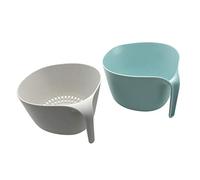 2-in-1 Detachable Kitchen Strainer Bowl Set Layered Drain Colanders Non-Slip Space-Saving Basket for Washing Fruits Vegetables Ideal Housewarming Gift